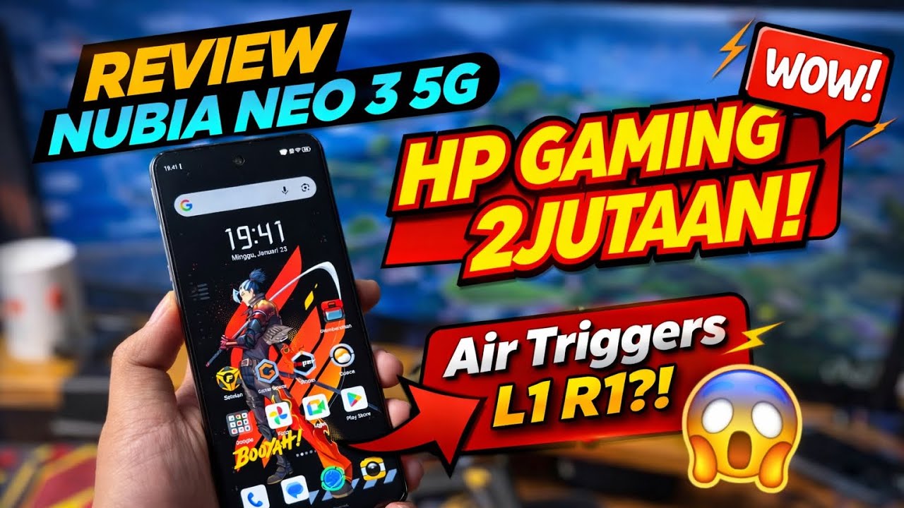 Rekomendasi HP Gaming 2 Jutaan?! Nubia Neo 3 5G Punya Air Trigger!