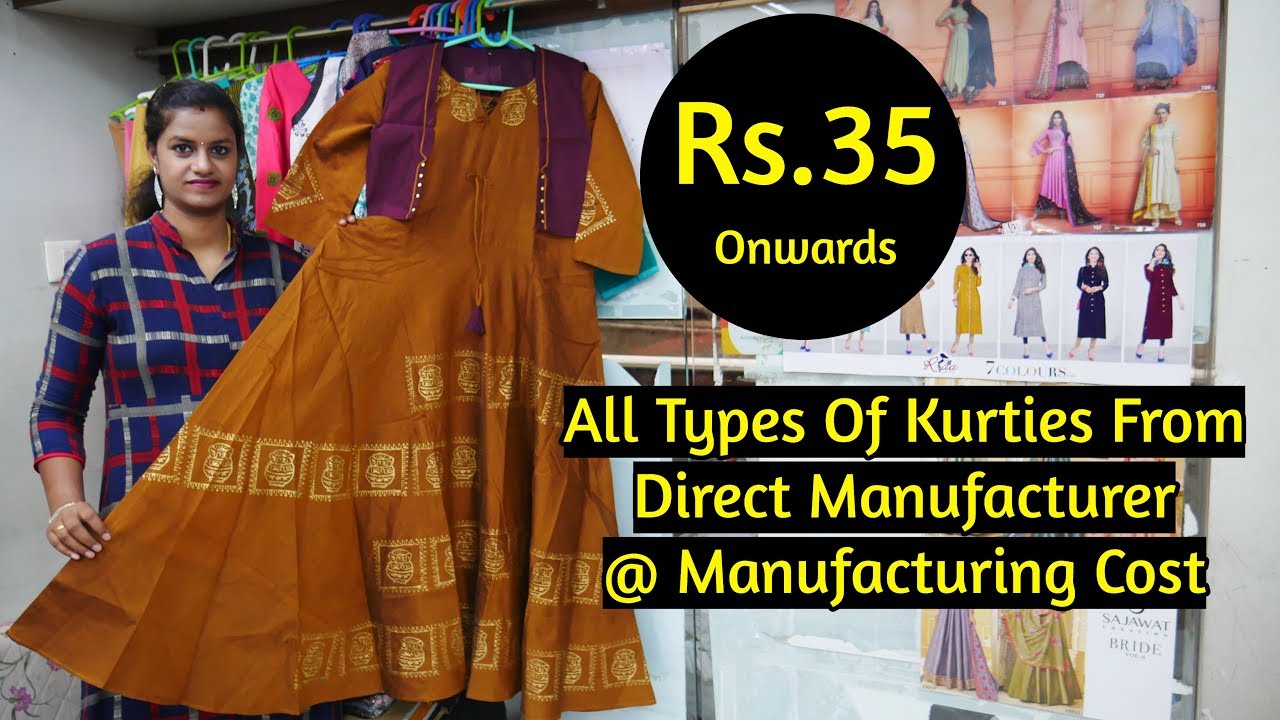 Rs.35 Onwards Different Varieties Of Kurties From Direct Manufacturer @ Manufacturing Cost