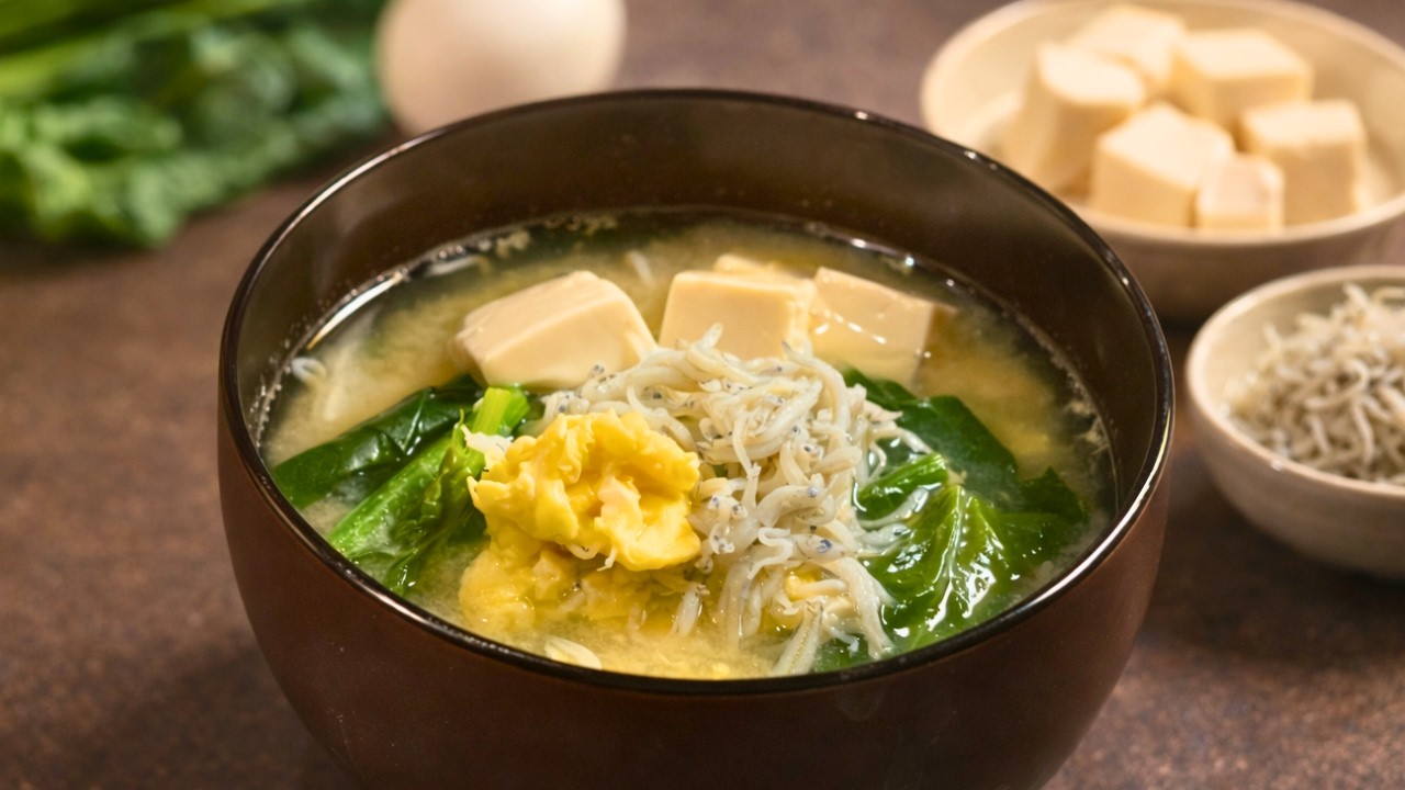 Tiny Fish Miso Soup with Tofu & Egg | Tokyo