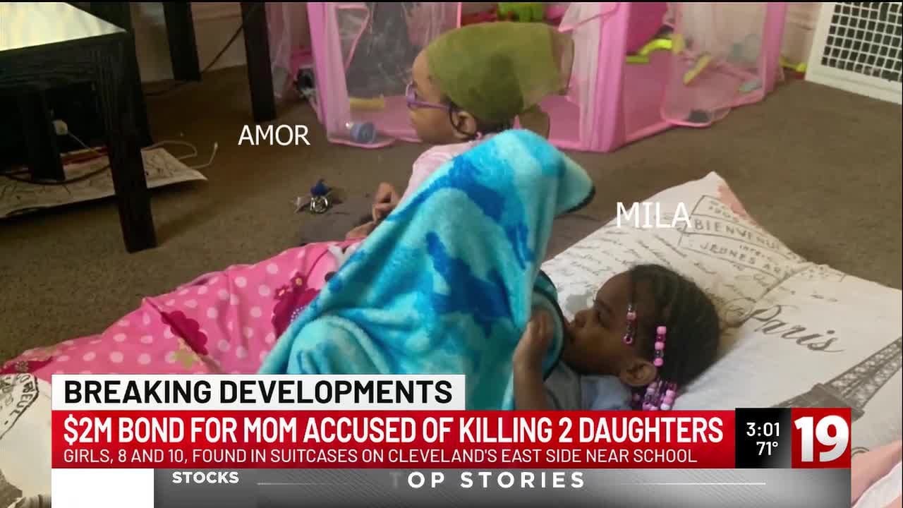 $2 million bond for mom accused of killing 2 daughters