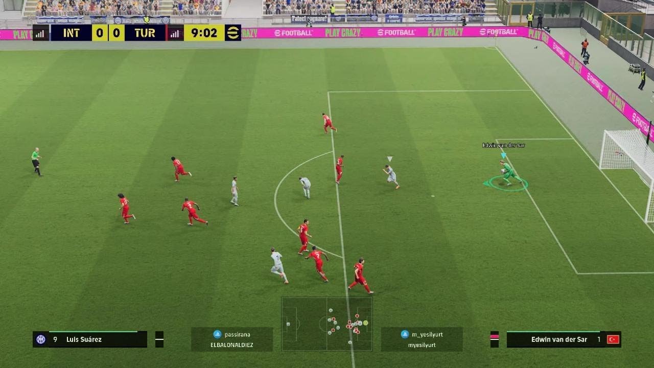 eFootball dünya 398 yapmış rakiple maçımız.