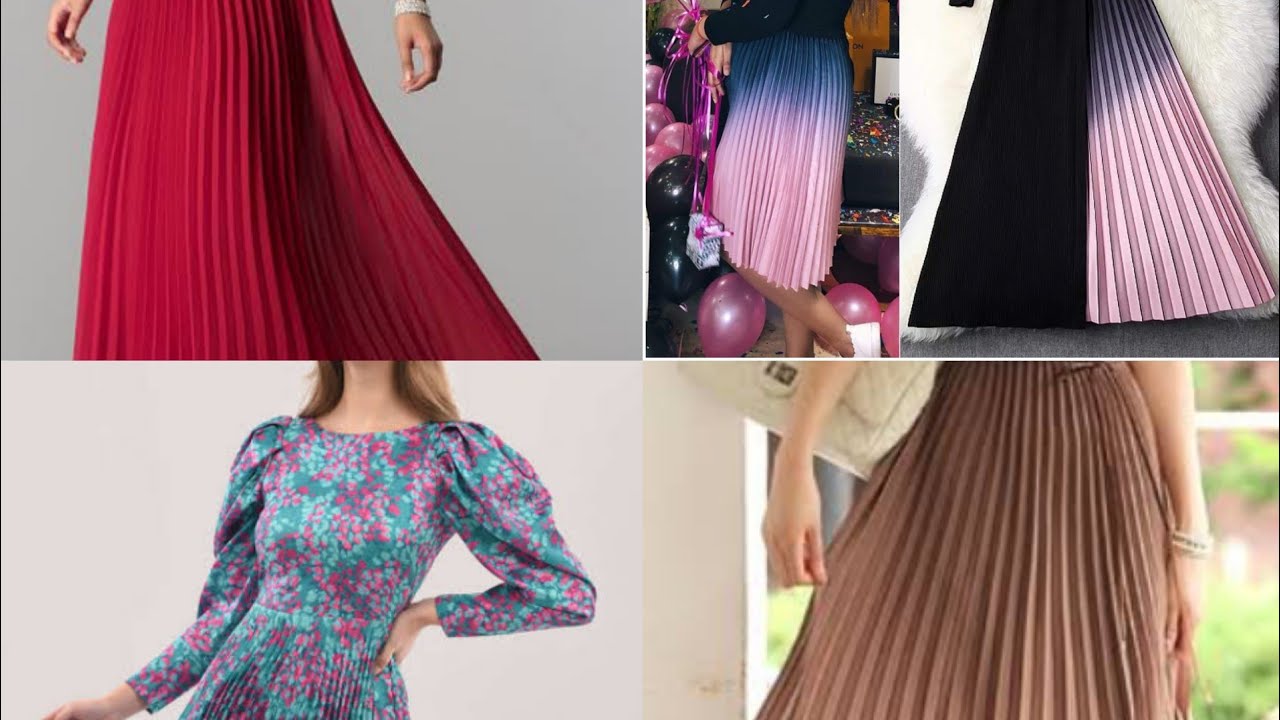 pleated dress//new trendy look//pleated maxi dress//ankle length dress