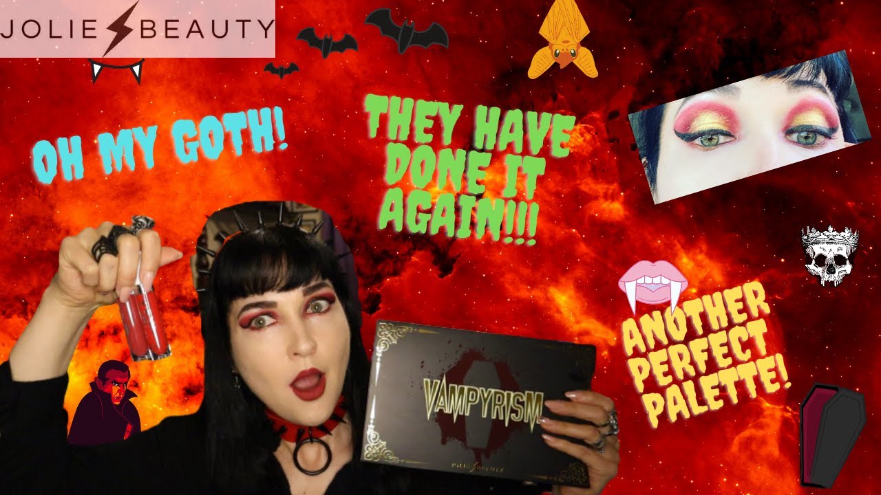 RED AND GOLD GOTH MAKEUP LOOK USING THE JOLIE BEAUTY VAMPYRISM PALETTE