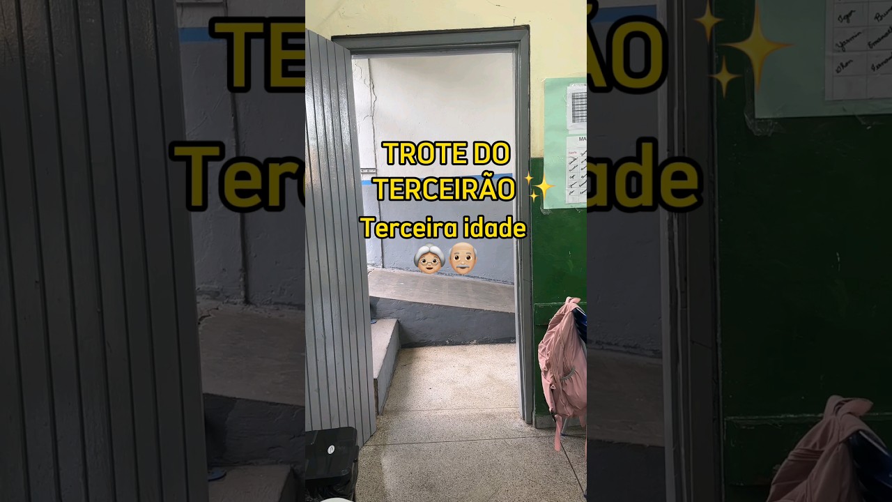 Trote terceir&atilde;o: TERCEIRA IDADE! #shorts #professora #escola #trote