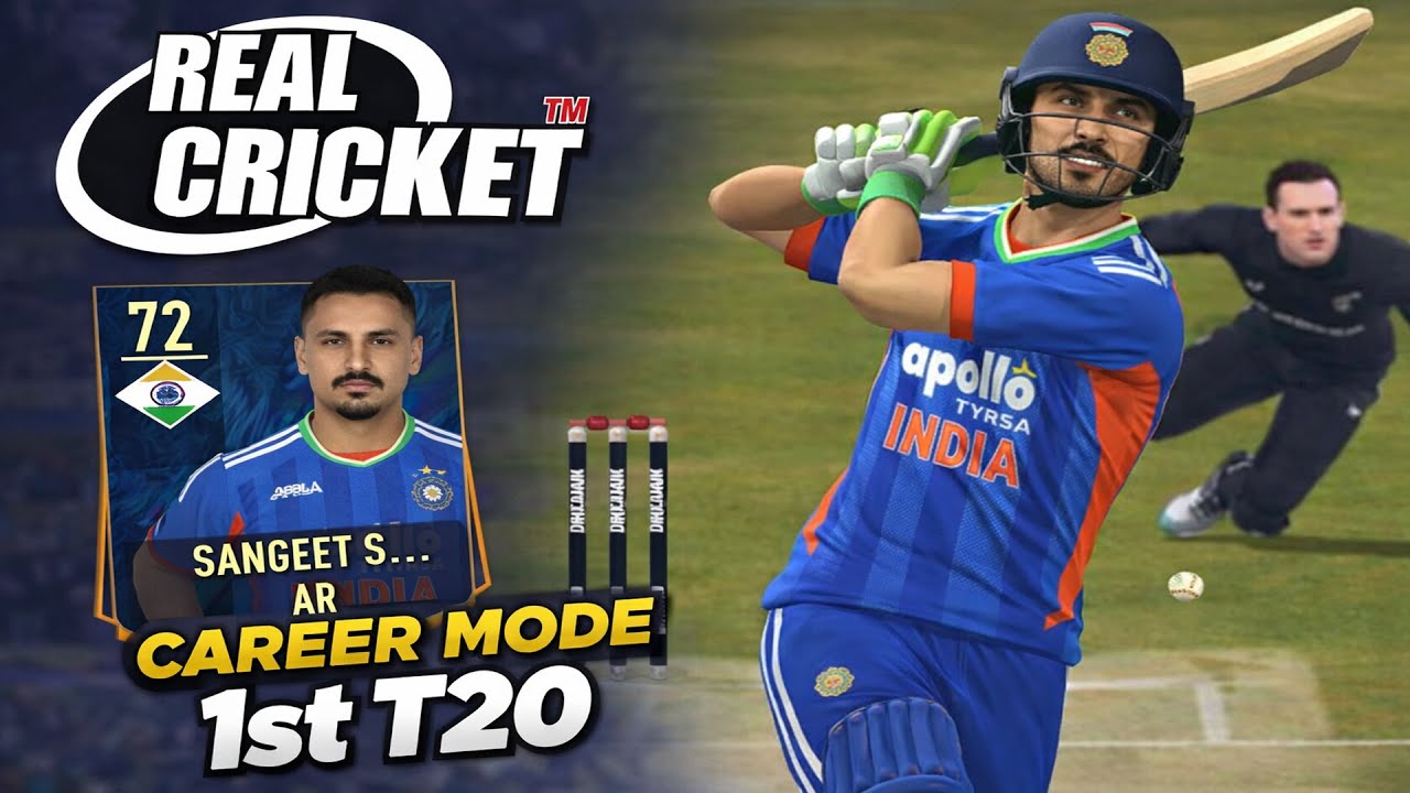 Real Cricket Career Mode - 1st T20 India vs New Zealand - NZ tour of india 2026 | IND v NZ