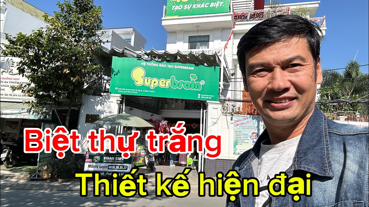 Bình Chánh- biệt thự 16m#23m mặt tiền đường Huỳnh Văn Trí - sát chợ Bình Chánh