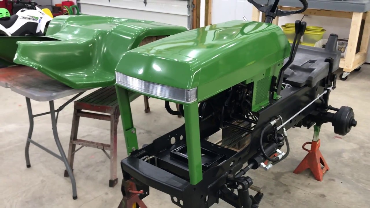 John Deere 318 Vanguard 23 л.с., замена, часть 3, крепление двигателя и ВОМ