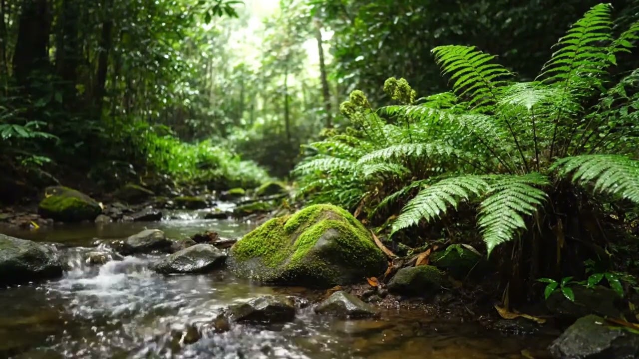 Soft Flowing Mountain River | Natural Sounds for Stress Relief
