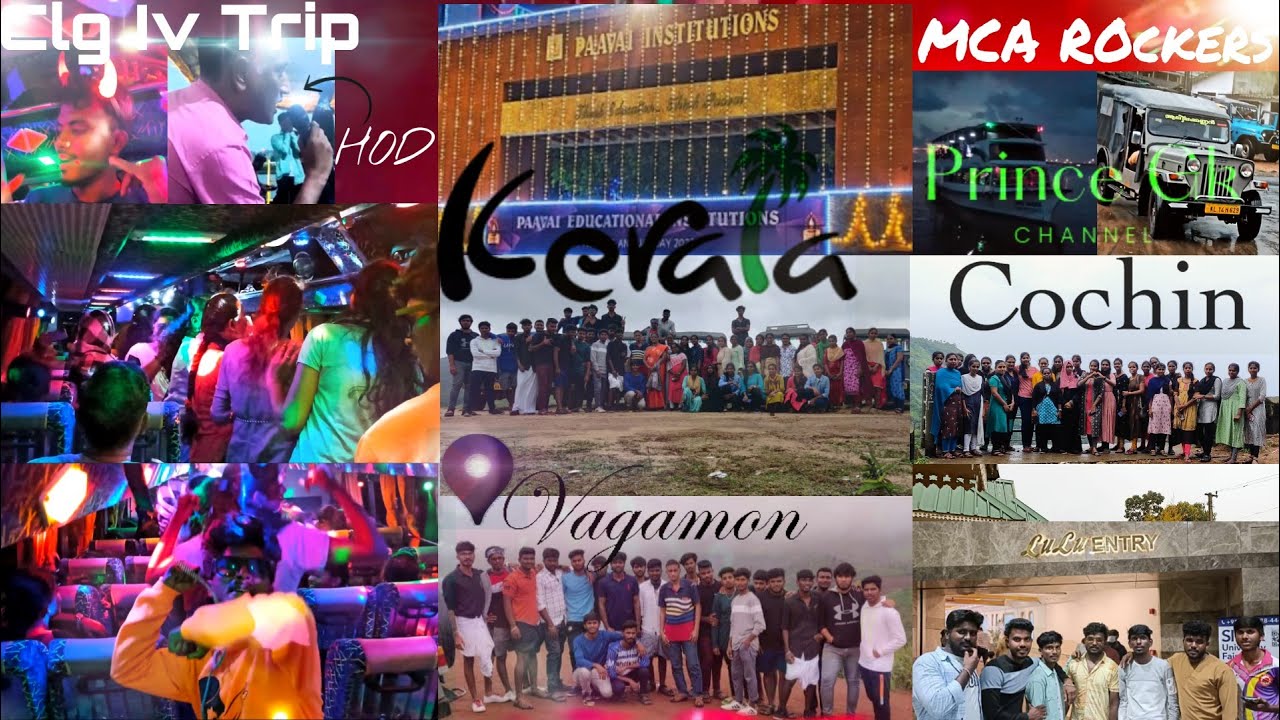 IV  - Trip kerala (vagamon & cochin) full video MCA paavai college #travel #kerala #fun #bus #trip