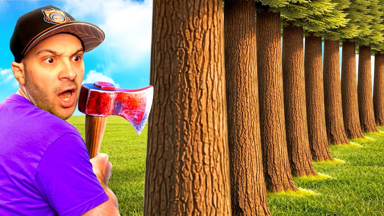 How Many TREES Can 1 AXE Chop?...