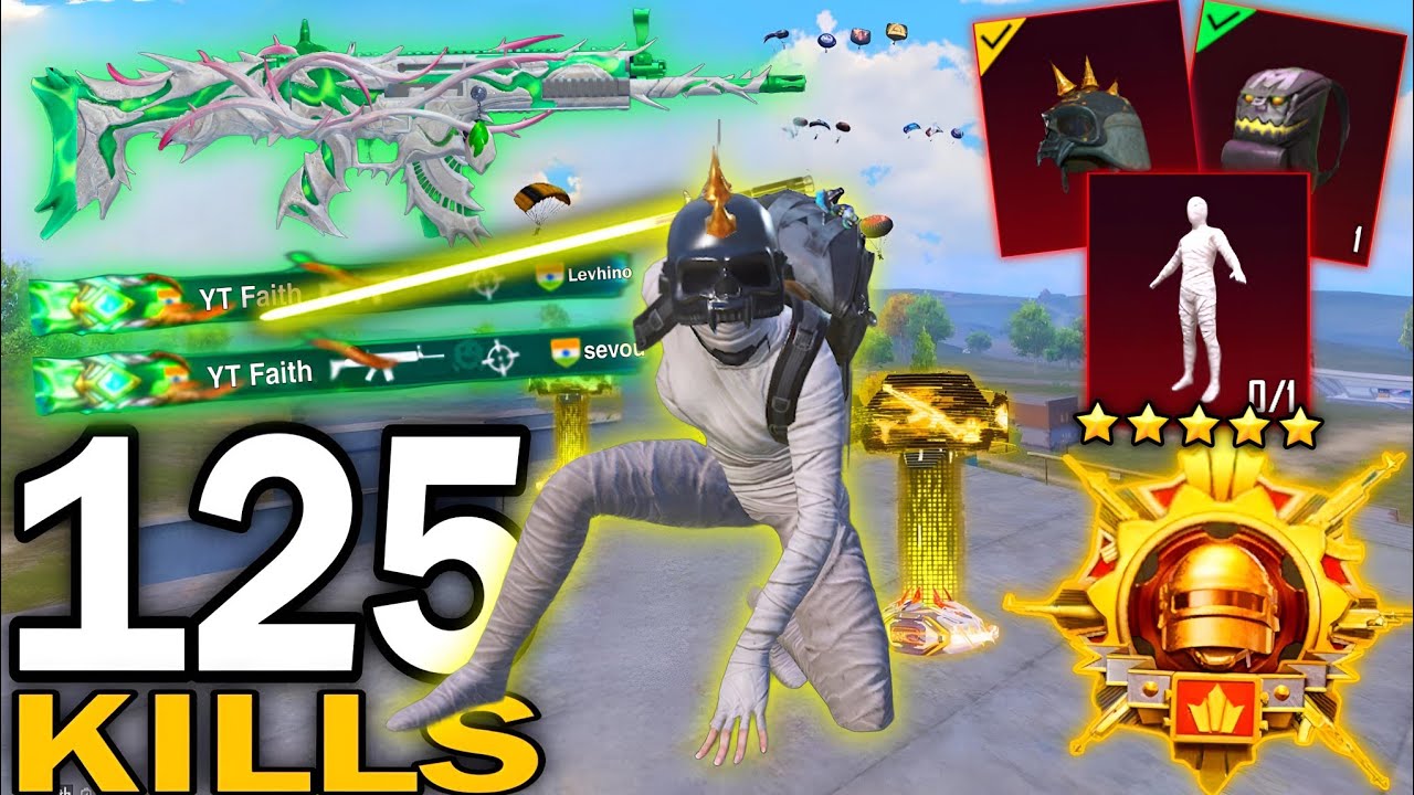 125 KILLS!😍BEST LANDING IN NEW MODE WITH BEST OUTFIT🔥SACRED QUARTET PUBG MOBILE