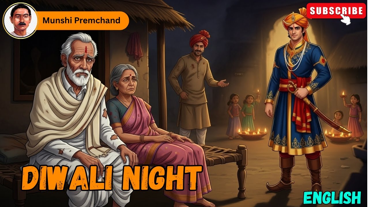 Diwali Night--Munshi Premchand | Moral story in English | Animated Moral story #munshipremchand