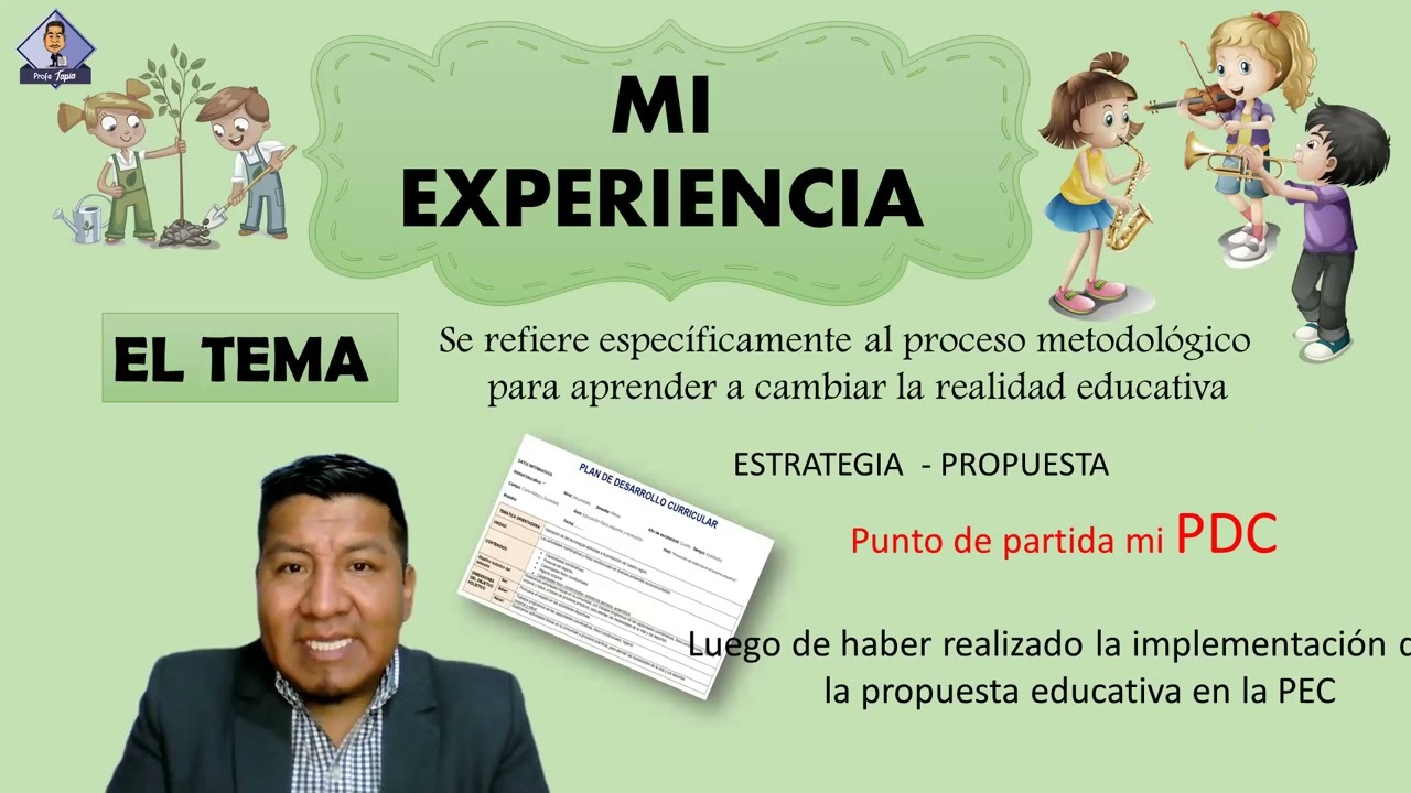 SISTEMATIZACIÓN DE EXPERIENCIAS   #ProfeTAPIA