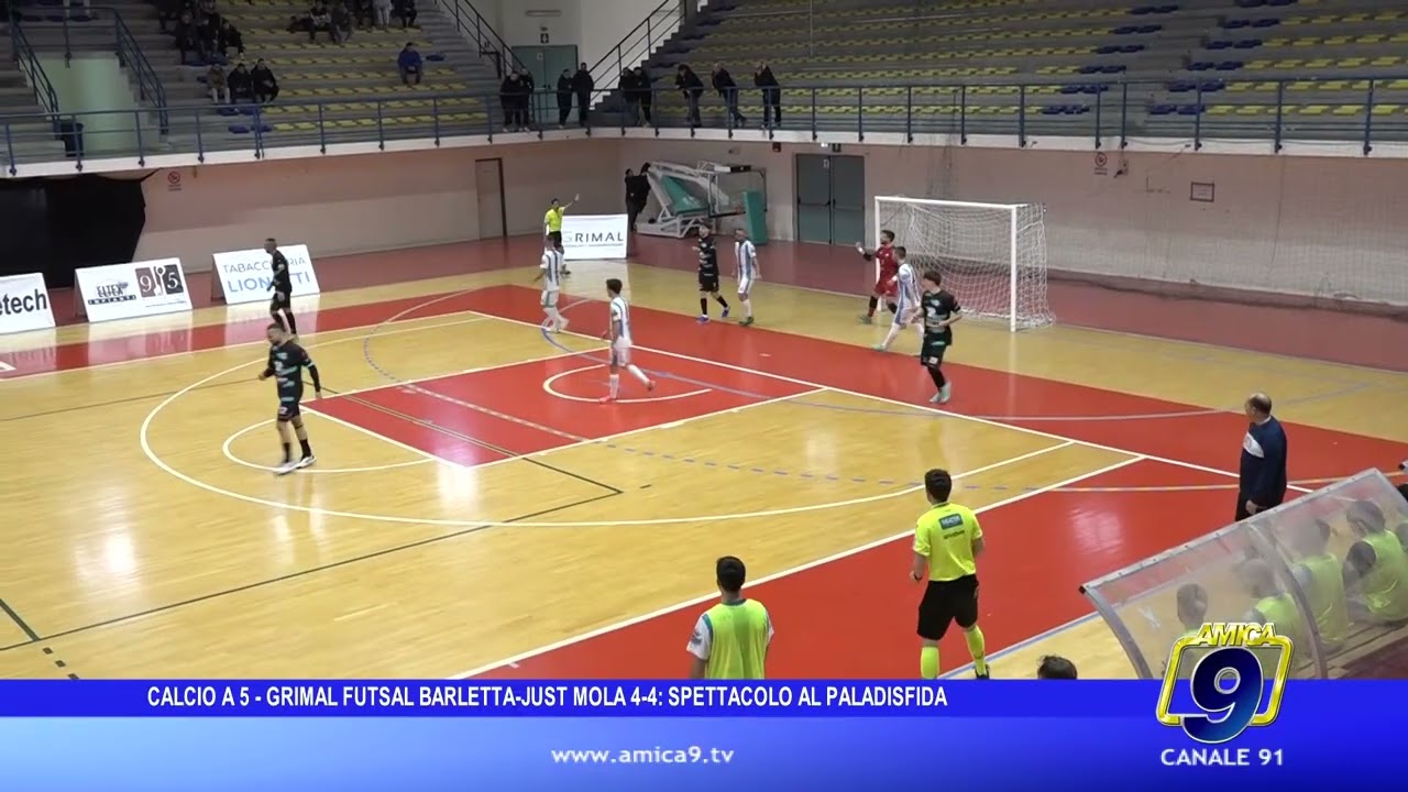 Calcio a 5 - Grimal Futsal Barletta - Just Mola 4-4: spettacolo al Paladisfida