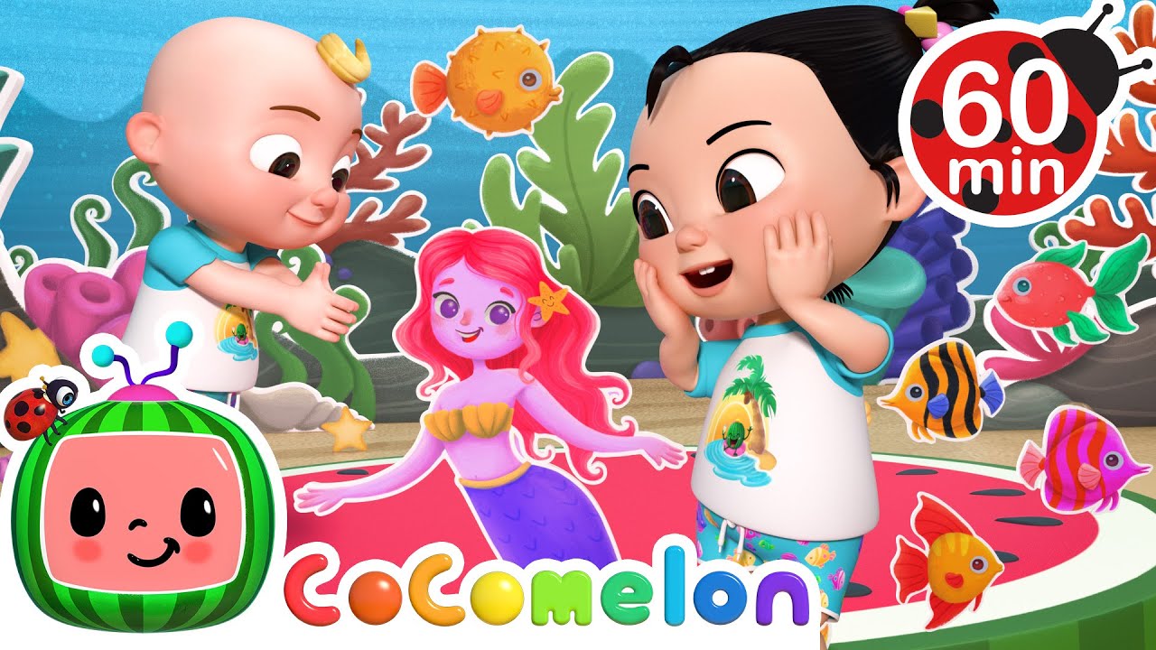 Mermaid Swimming Song! + More CoComelon Nursery Rhymes & Kids Songs | Dance Part Mix!