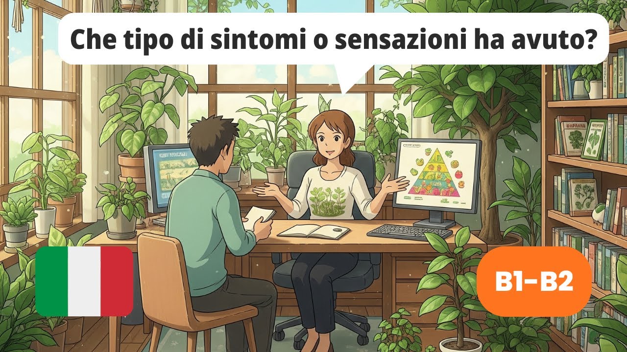 Authentic Italian dialogues from the nutritionist, doctor, and gym