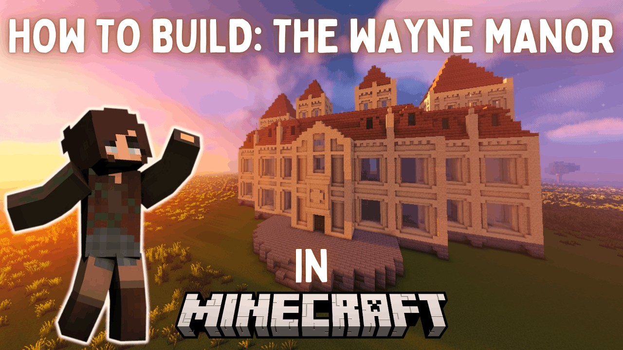 How To Build: The Wayne Manor In Minecraft *Tutorial*