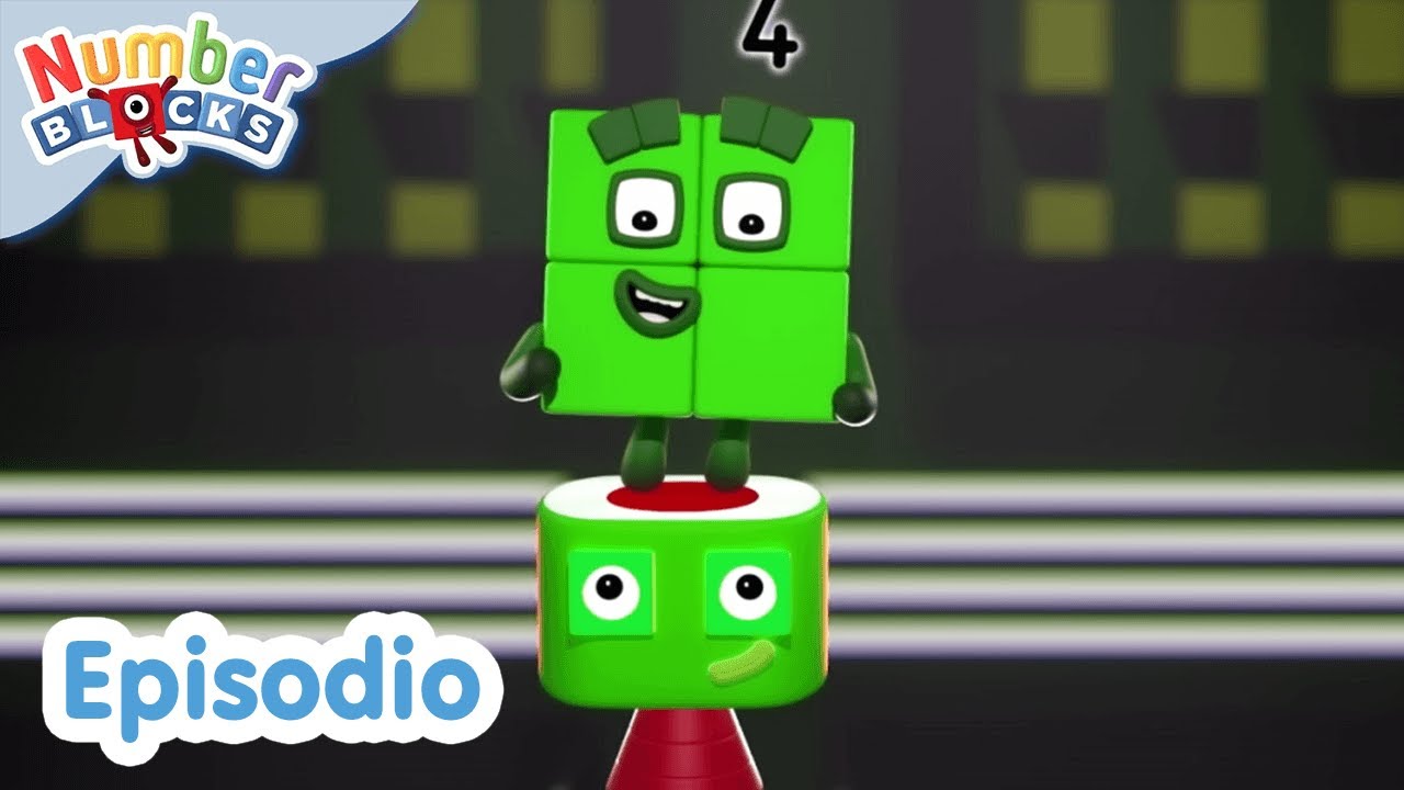 @Numberblocks en Espa&ntilde;ol | Episodios completos | Cuatro a la pista