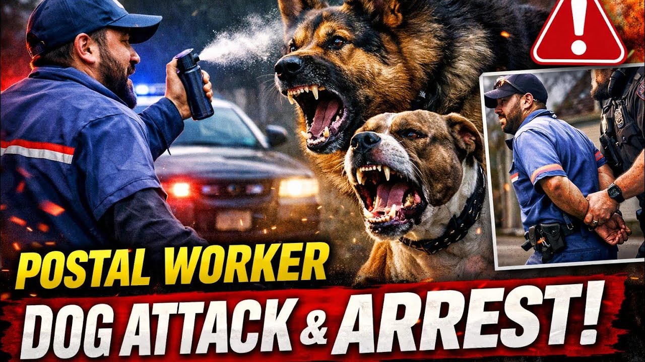 🌶Postal worker's aggressive encounter with dogs leads to arrest🌶
