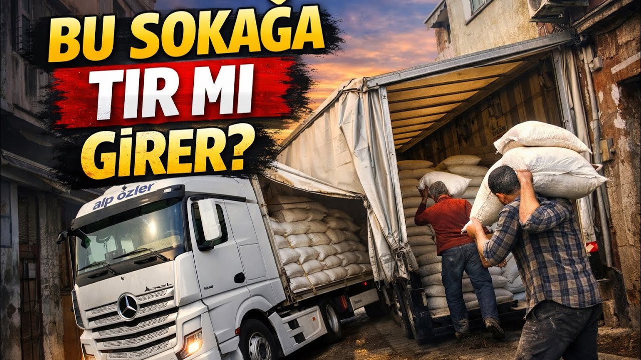 Ankara’da Dar Sokaklara Tırla Girdik! | Fırına Dökme Un Teslimatı | TIR VLOG
