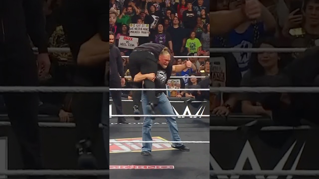 It&rsquo;s gonna take a lot more masked men to bring Brock Lesnar down 💪😳 #WWERaw