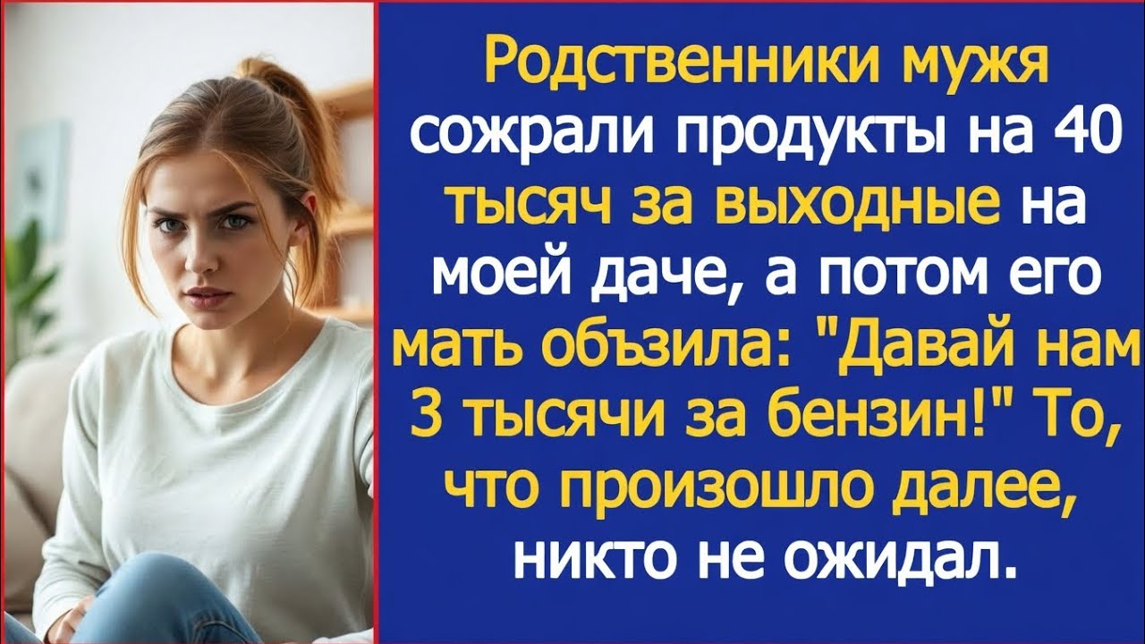 Родственники мужа съели продуктов на 40 тысяч на моей даче а потом потребовали оплатить им бензин