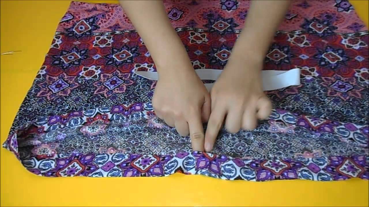 Como fazer saia rodada com elástico - costura super fácil | Ellen Borges
