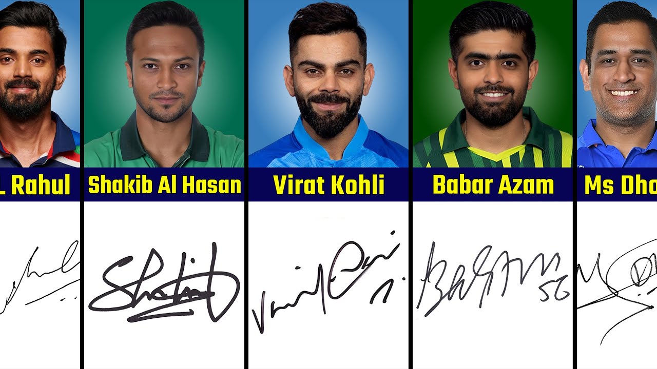 Coolest Signatures of Famous Cricket Players