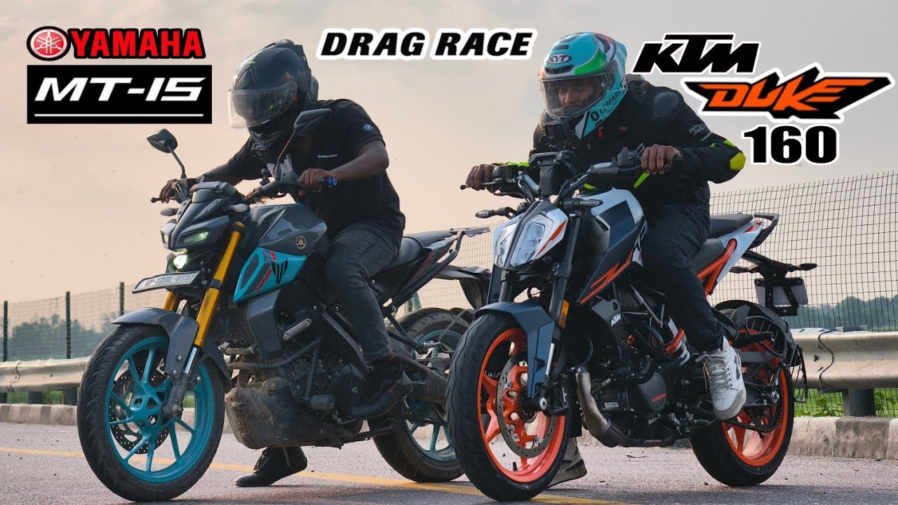 KTM Duke 160 VS MT-15🔥||drag race comparison 💥||is MT-15 still the fastest naked 160cc ? ||