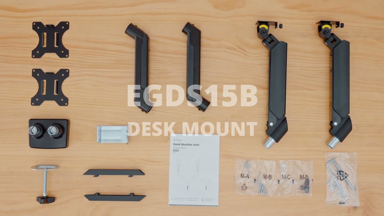 How to install the EGDS15B Dual Monitor Mount?