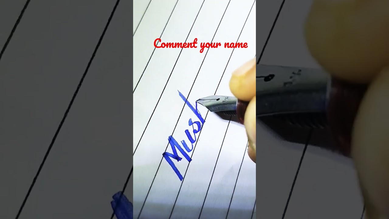 how to write in cursive handwriting muskan #shorts #ytshorts #short #calligrqphy