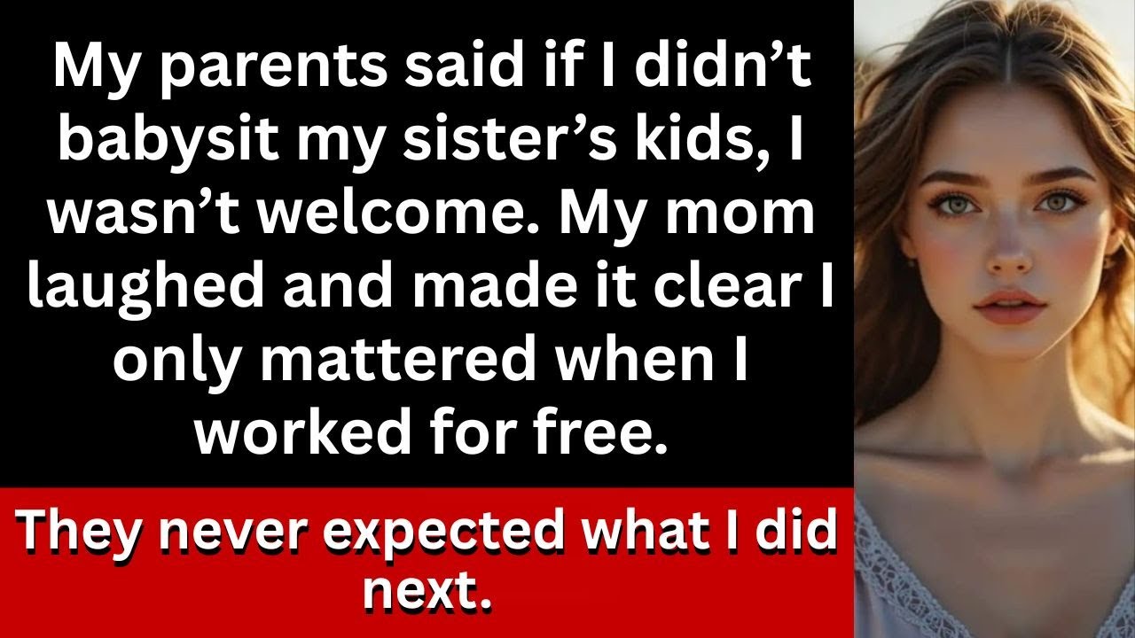 MY PARENTS SAID I WASN’T WELCOME IF I DIDN’T BABYSIT MY SISTER’S FOUR KIDS