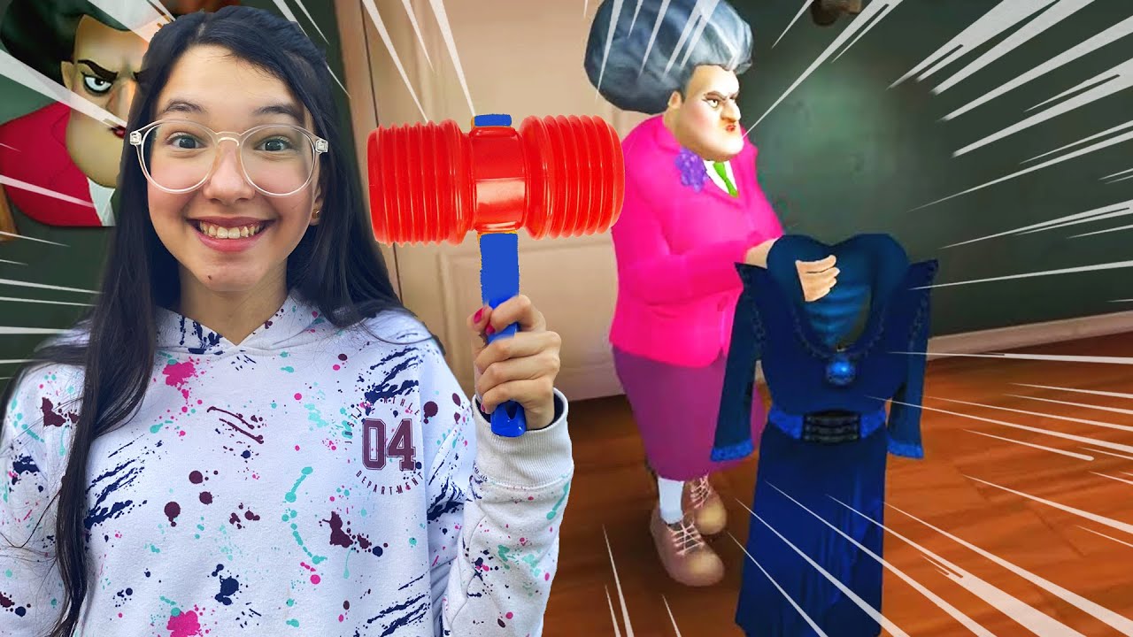 MAIS um Dia TROLLANDO a PROFESSORA ASSUSTADORA !! (Scary Teacher) | Luluca Games