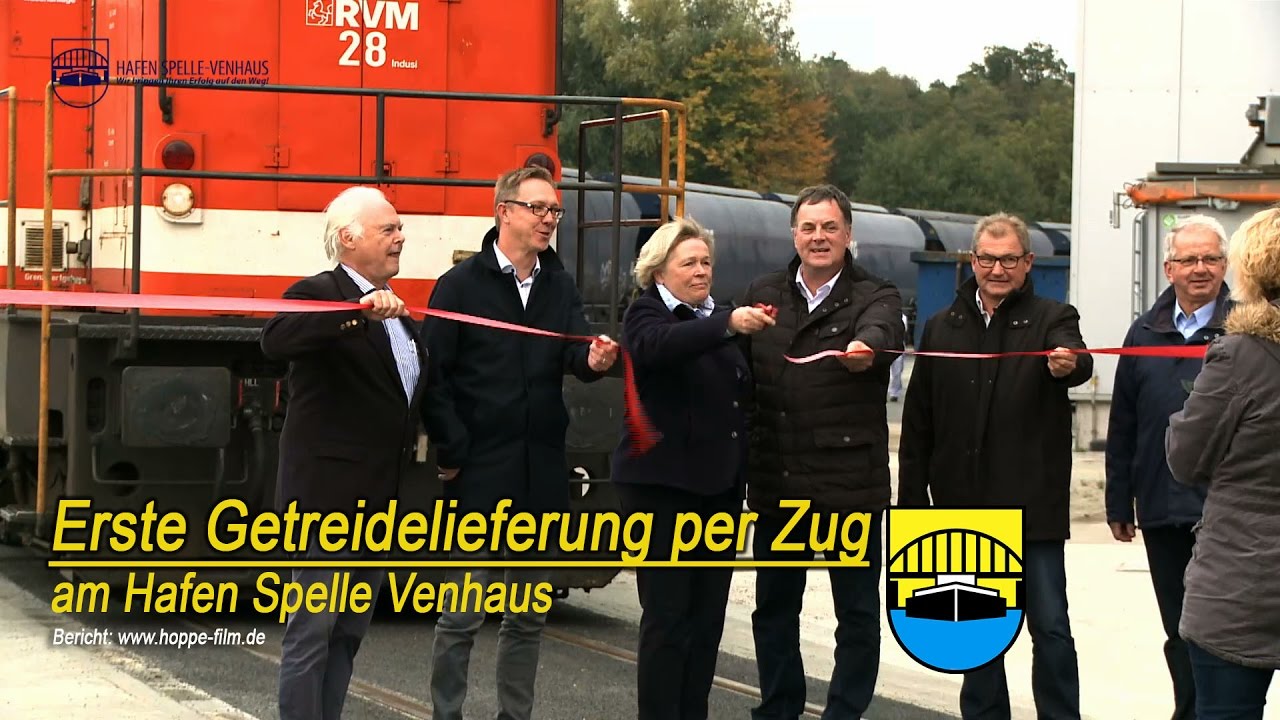 Spelle 2016 - Erste Getreideanlieferung per Zug am Hafen Spelle Venhaus
