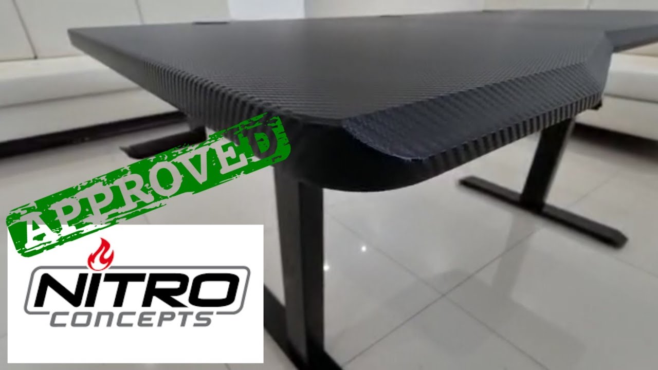 Electric Height adjustable sit/stand gaming desk (Carbon Black) | Nitro Concepts D16E