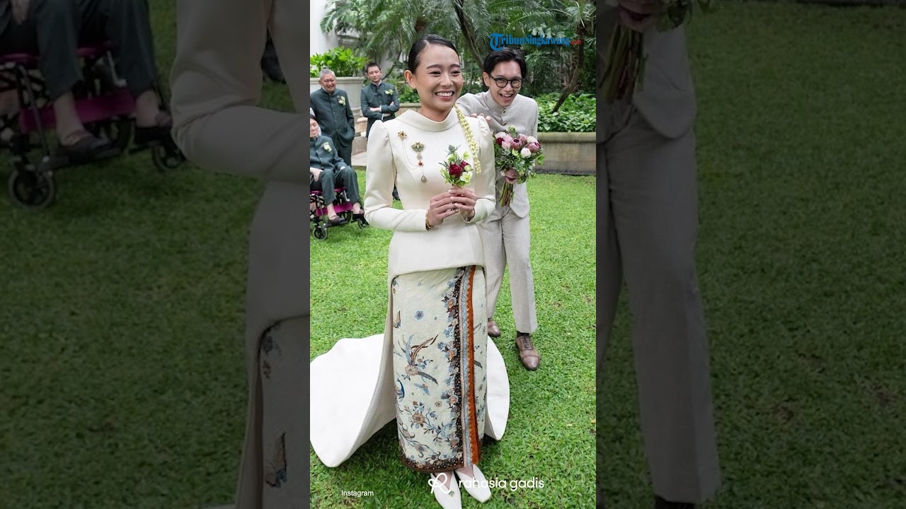 Detail Gaun Pernikahan Istri Brandon Salim, Vintage Look!