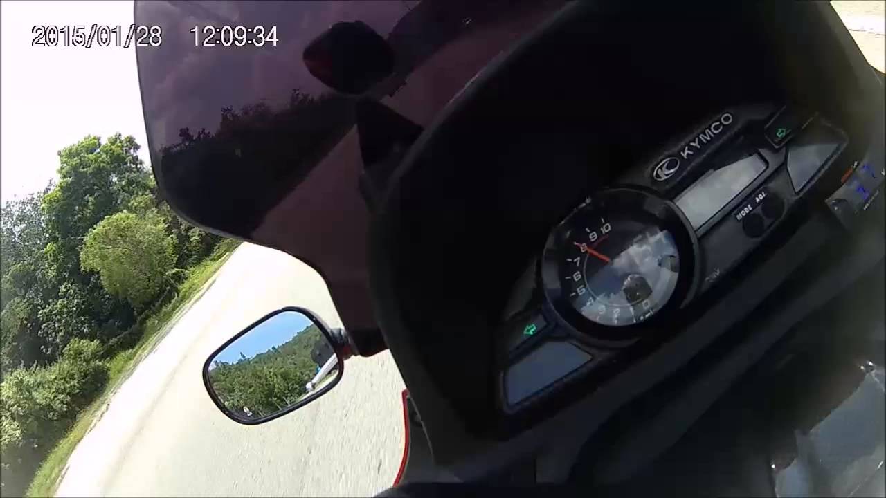 KYMCO XCITING 400i ARACER ECU Mid to Top Speed test