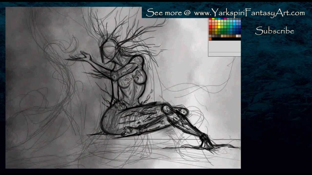 How to Draw Wood NYMPH- Art Illustration Drawing