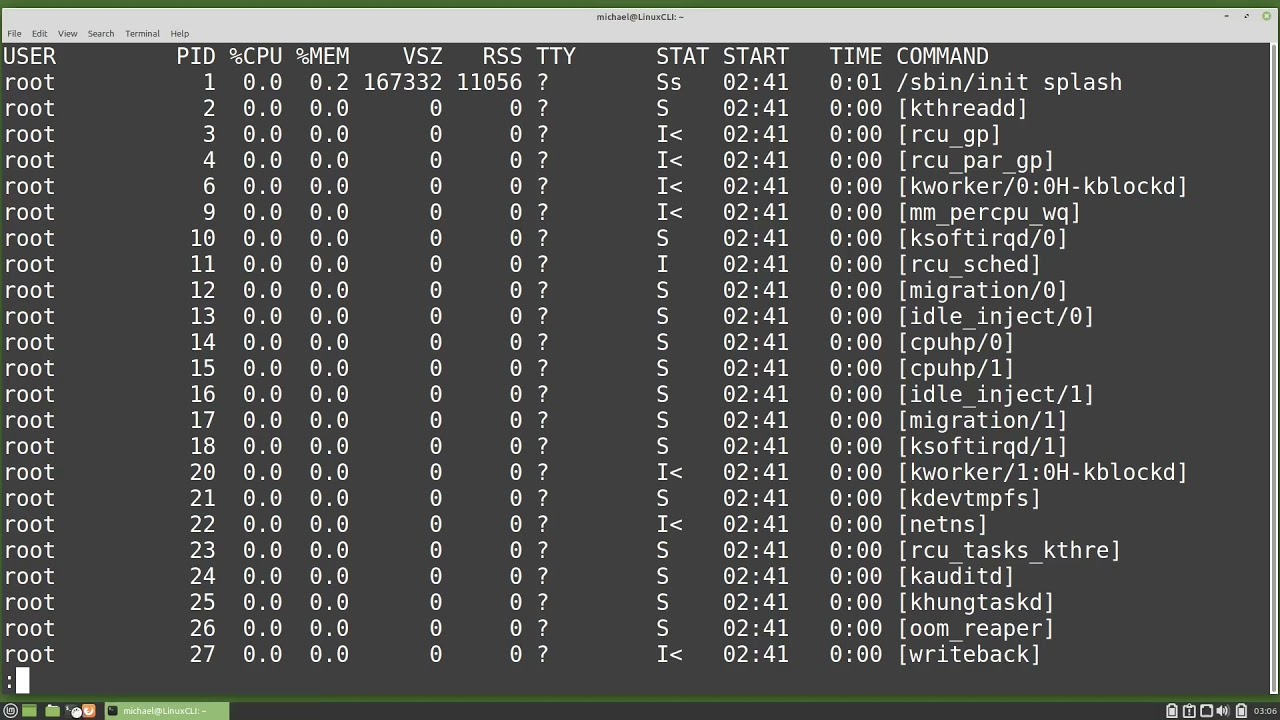 Командная строка Linux (59) ps
