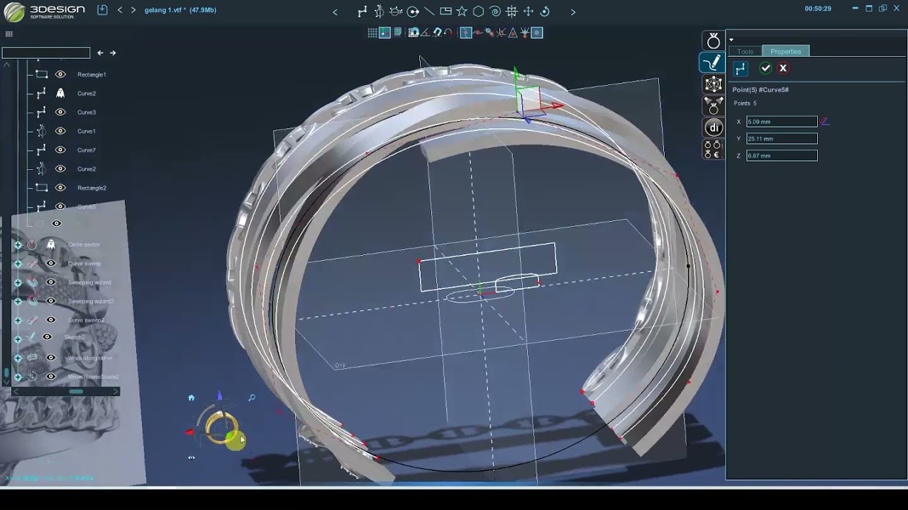 How to make bracelet jewelry with 3Design V10
