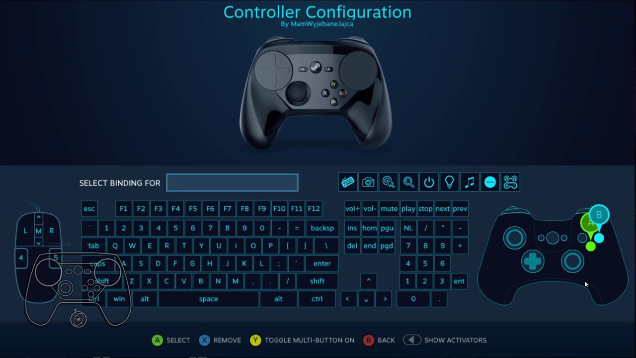 **Steam Controller as a GLOBAL X360 CONTROLLER** for NucleusCOOP (GloSC - SteamTarget.exe)