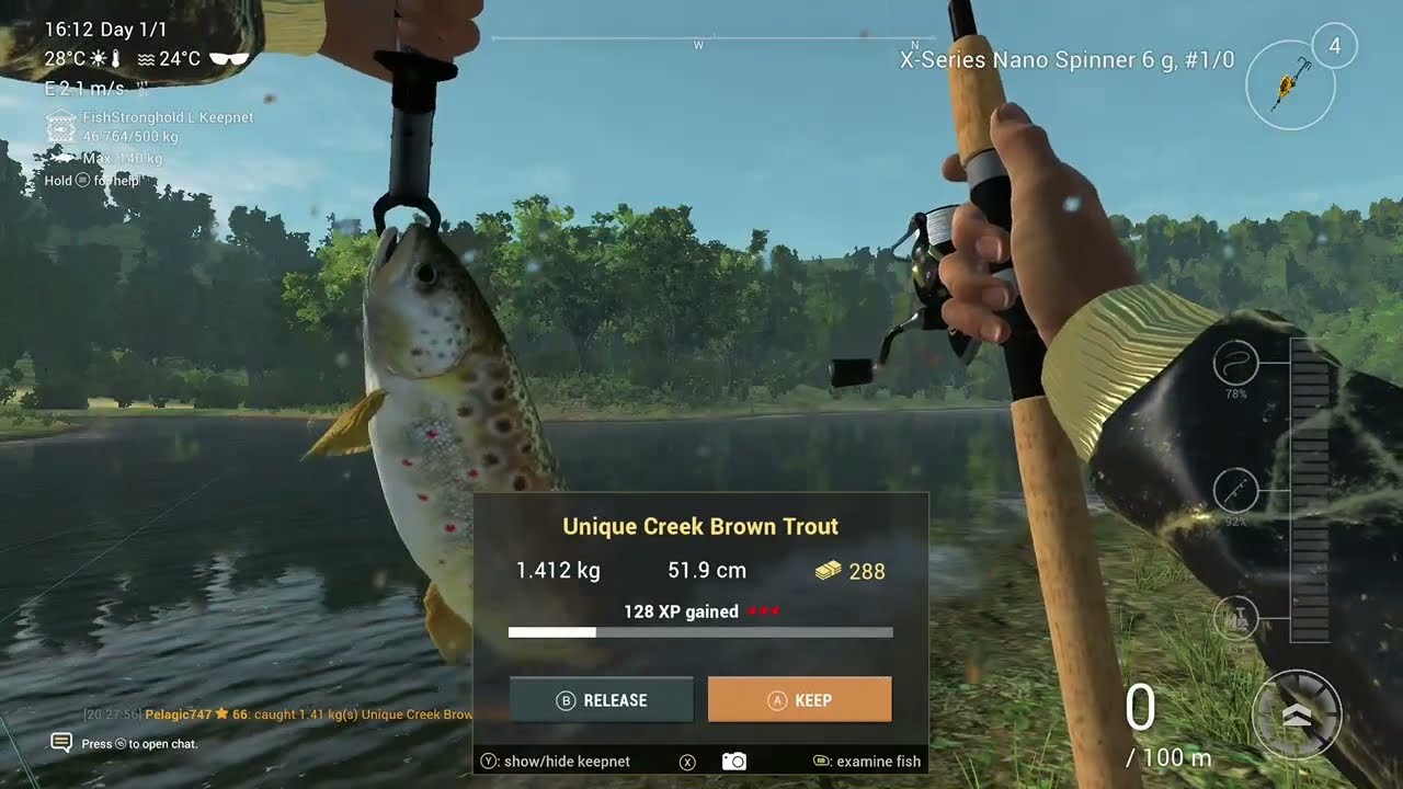 Unique Creek Brown Trout - Fishing Planet - Tiber River - Italy - Spinnfishing