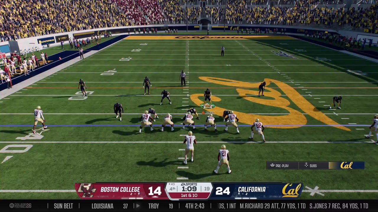 Boston College 🆚 California (Week 8 S8) 🧬