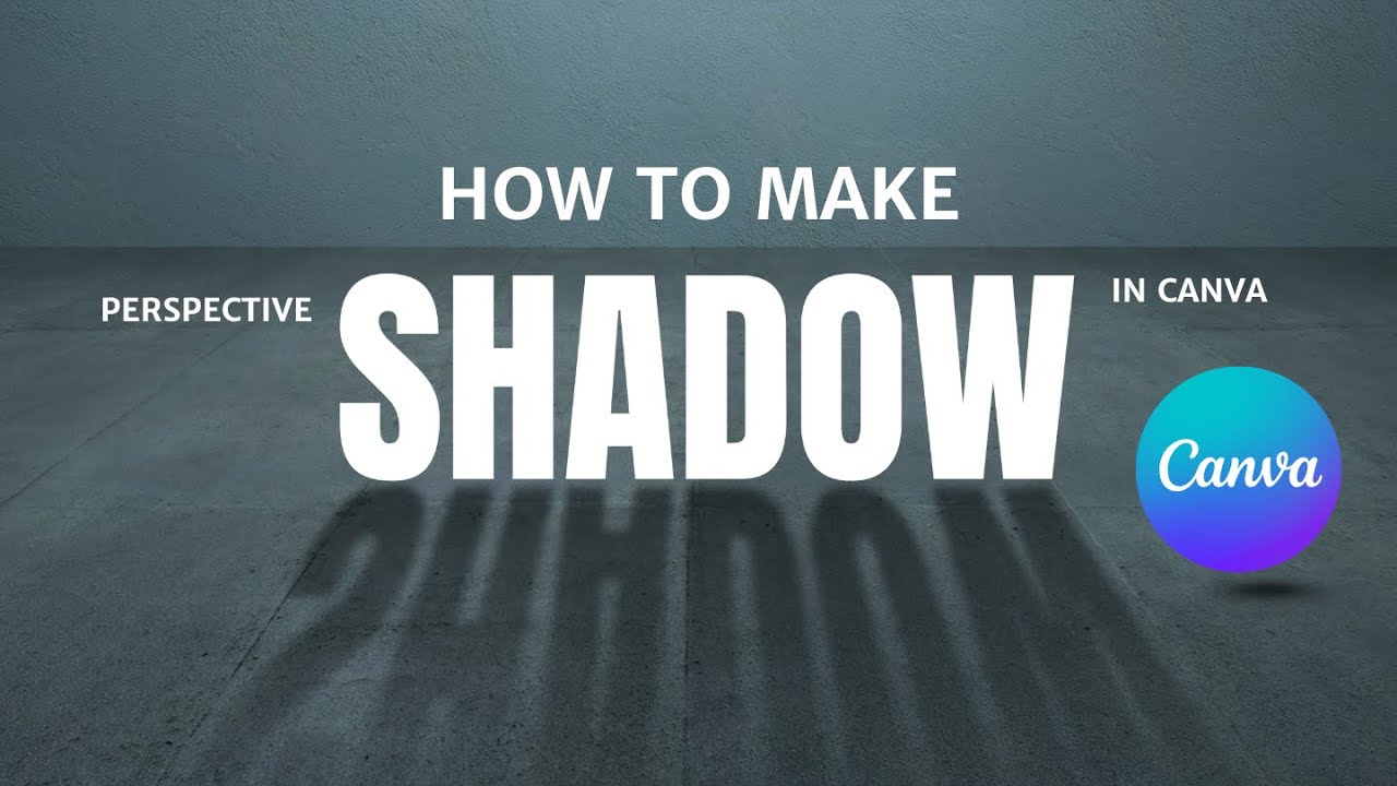 How to Make Perspective Text Shadow in Canva (No Photoshop!)