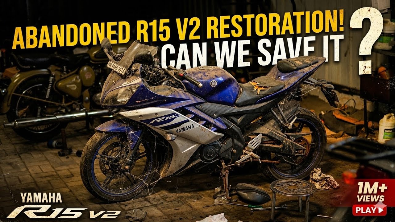 Abandoned for 5 Years… Restoring This R15 V2 Was INSANE 😧#AbandonedBike #projectbike #r15v2