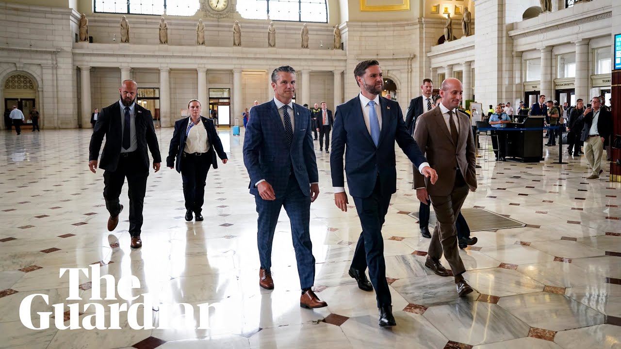 JD Vance and Pete Hegseth booed and heckled at Washington DC's Union Station