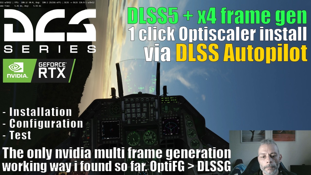 DLSS Autopilot: развертывание генерации мульти-кадров DLSS 5 x4 с Optiscaler в DCS | Туториал по ...