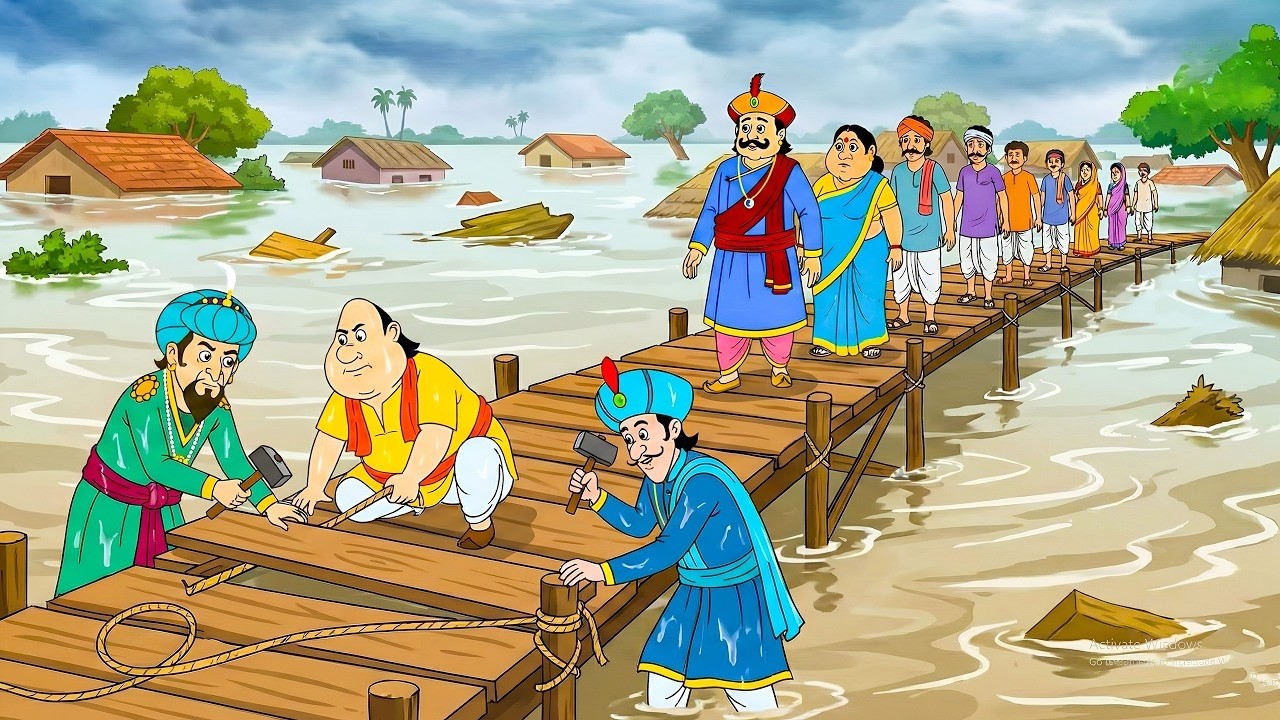 গোপাল ভাঁড়, মন্ত্রী ও নবাব মিলে পানির উপর একটি সেতু নির্মাণ করলেন। । || Gopal Bhar || New episode