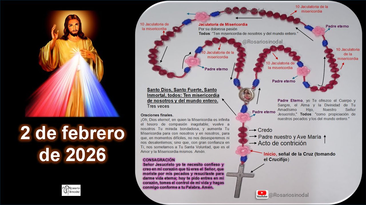 Rosario  o coronilla a la Divina Misericordia de hoy  2 febrero