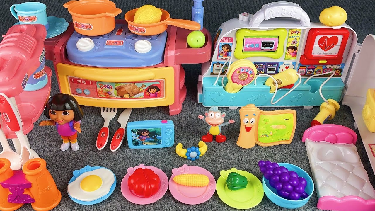 8 Minutes Satisfying with Unboxing Kitchen Toys & Dora Car Play Set Review Toys | ASMR 